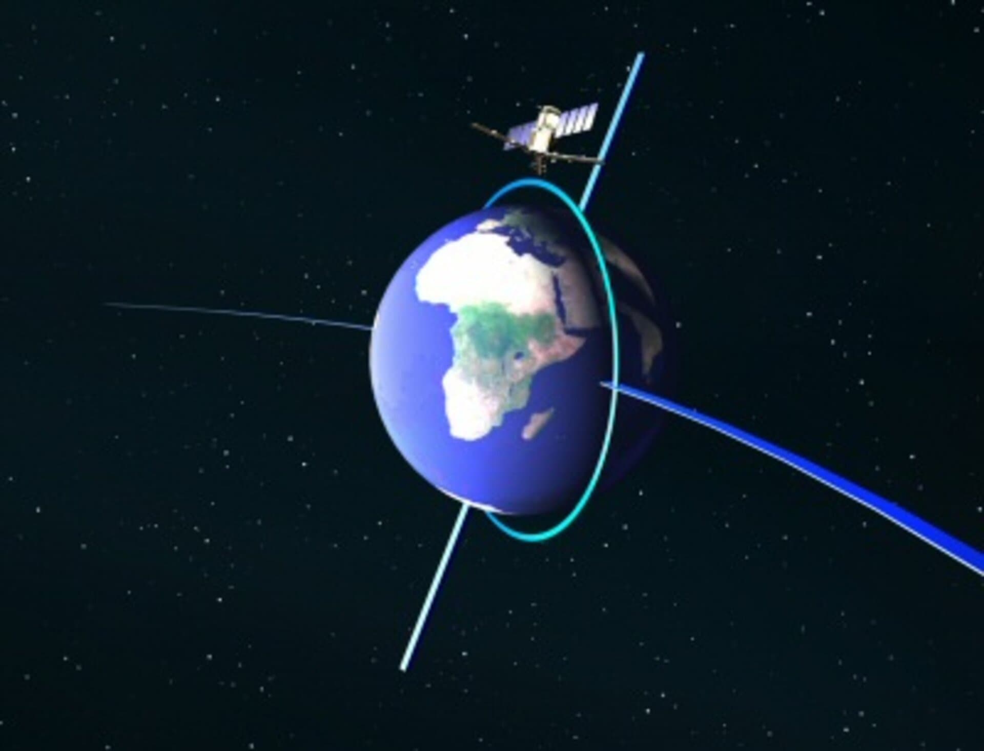 ESA rendering of the SMOS satellite in sun-synchronous orbit