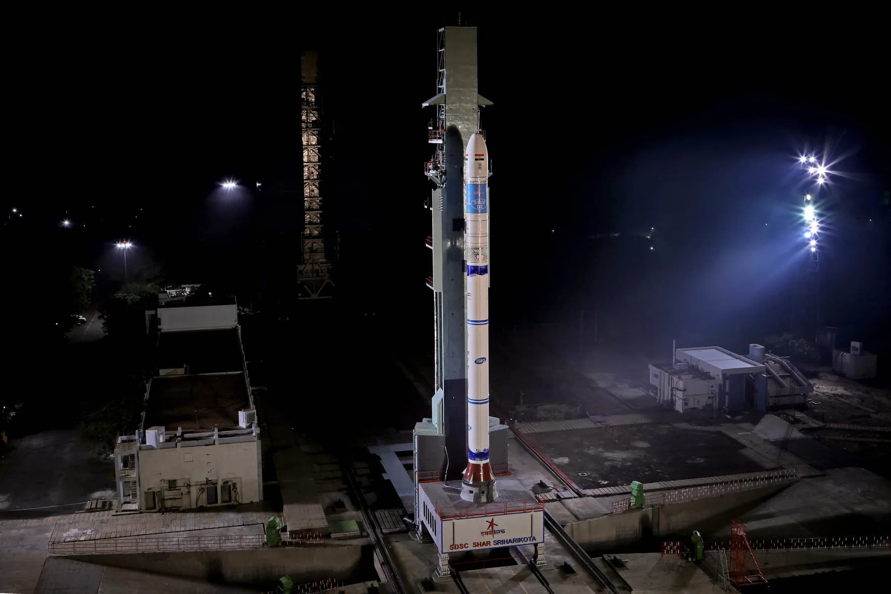 SSLV integrated at the first launch pad