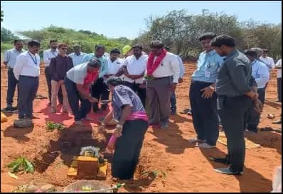 Ground-breaking ceremony for the SSLV launch complex at Kulasekarapattinam