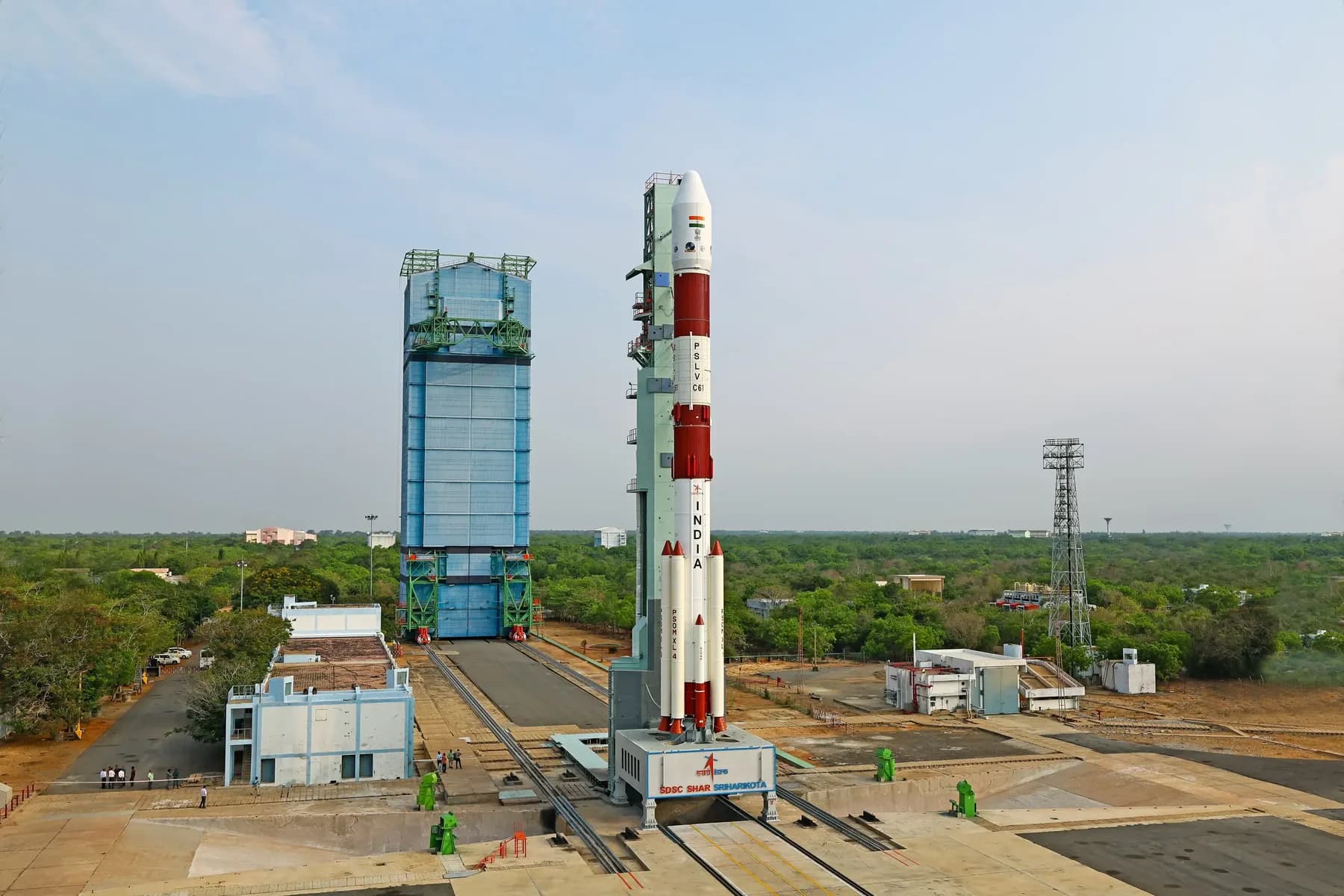 PSLV at the First Launch Pad at Sriharikota