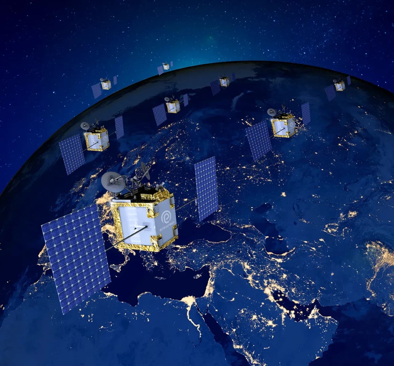 低轨运行的 Eutelsat OneWeb 星座